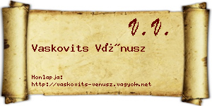 Vaskovits Vénusz névjegykártya